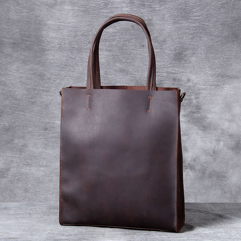 Luxury Bags That Fit Laptop - Vintage echtes Leder Herren Handtasche einfache