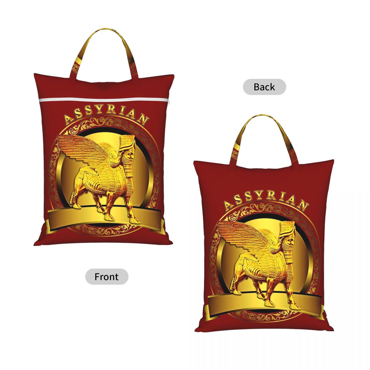 Luxury Yoga Bags - Luxuriöser assyrischer Suryoyo-Flaggen-Wäschebeutel, wasserdicht, wiederverwendbar, für