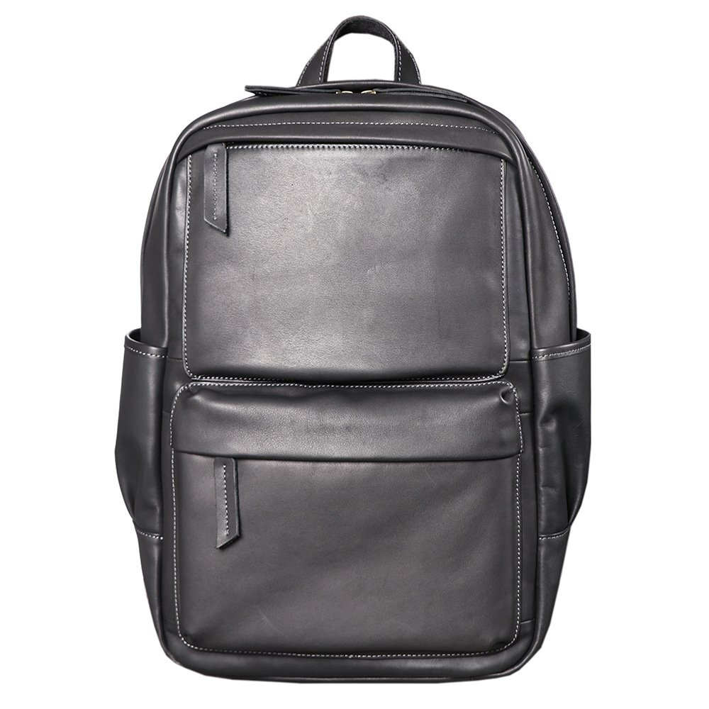 Genuine Leather Backpack - Echtes Leder Herren Business-Rucksack Große Kapazität