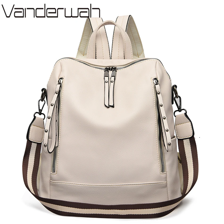 Genuine Leather Backpack - Marke Luxus Rucksäcke Weichem Leder Wasserdichte