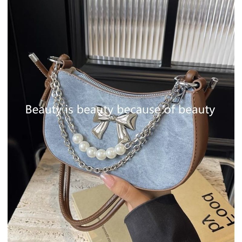 Luxury Bags Sell - Hochwertige, heiß begehrte Großhandels-Nischen-Design Perlen-Schleifen-Umhängetasche, leichte
