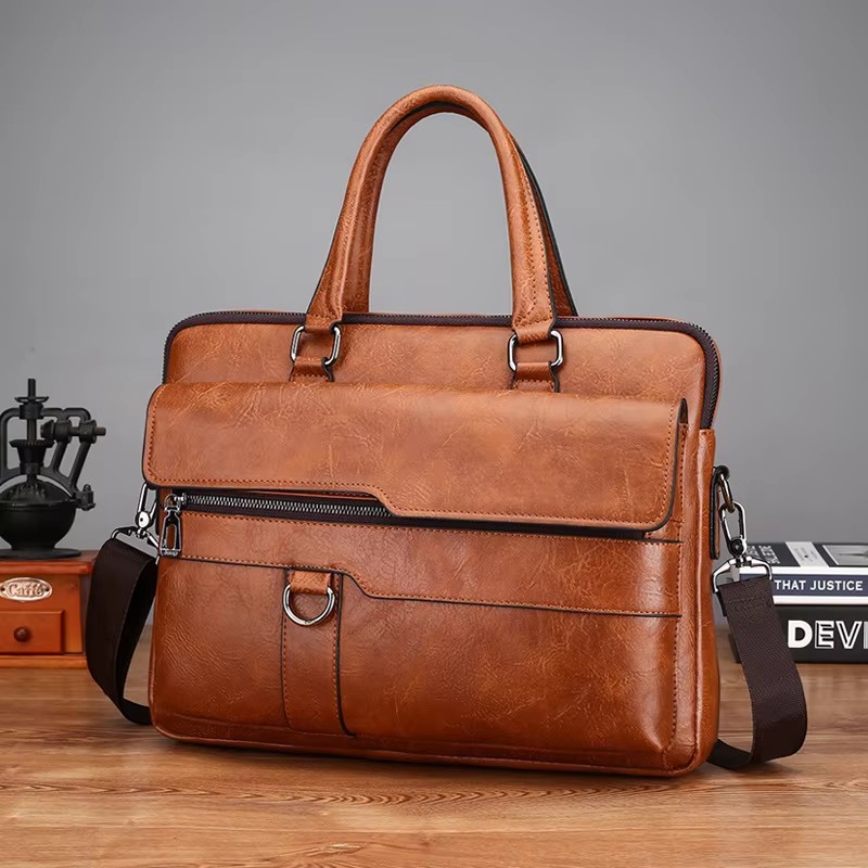 Luxury Bags That Fit Laptop - Luxus Marke Männer Handtasche Leder Mann