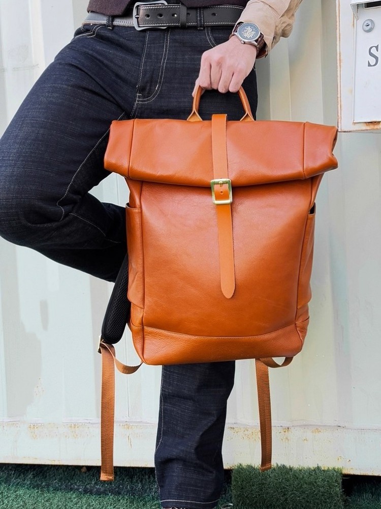 Großer Herren-Rucksack aus Ech – Genuine Leather Backpack Bewertung und Preis