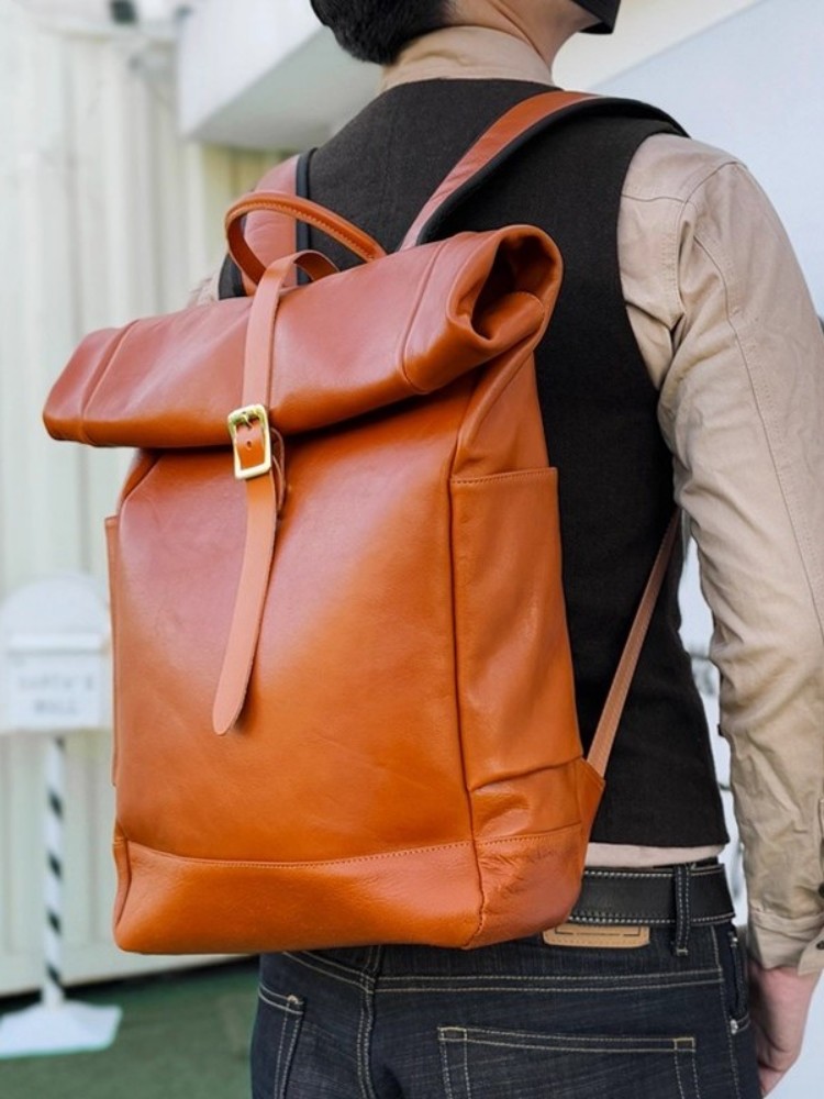Großer Herren-Rucksack aus Ech – Genuine Leather Backpack Bewertung und Preis