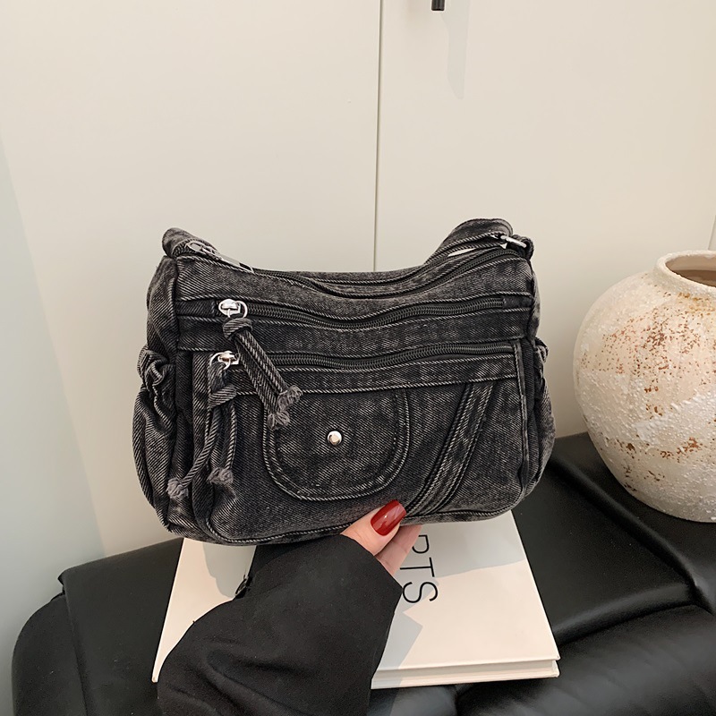 Street Style Retro Blaue Denim – Luxury Bags Vip Bewertung und Preis