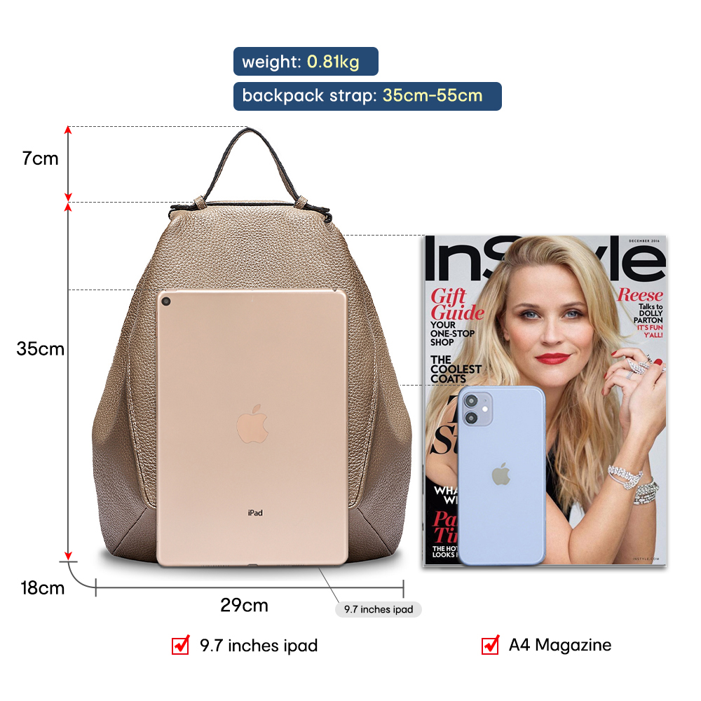 Zency Damen-Rucksack aus 100 % – Genuine Leather Backpack Bewertung und Preis