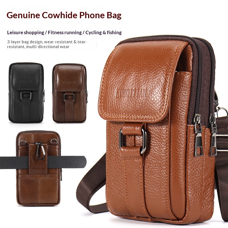 Echtes Leder Herren-Handytasch – Genuine Leather Backpack Bewertung und Preis